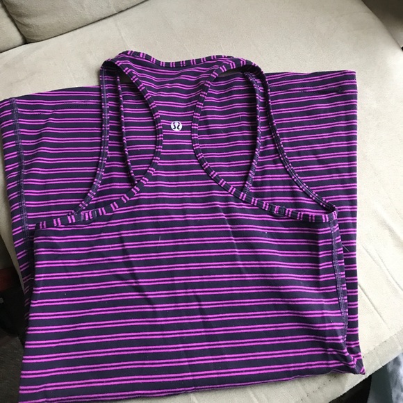 Lululemon CRB size 4 purple and black stripe - Picture 2 of 2
